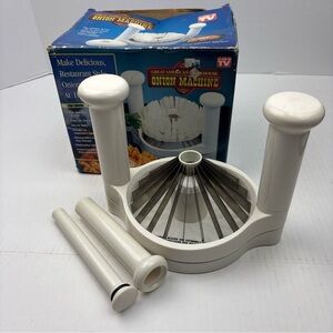 Onion Machine Great American Steakhouse Telebrands Cutter Slicer Fried Appetizer